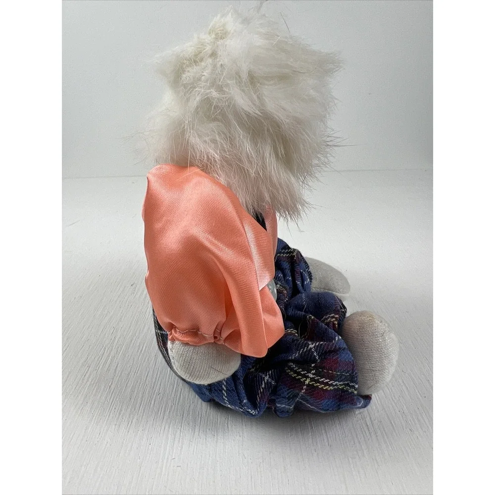 Porcelain‎ Clown Weighted Shelf Sitter Fabric Body Painted Vintage 8 inches